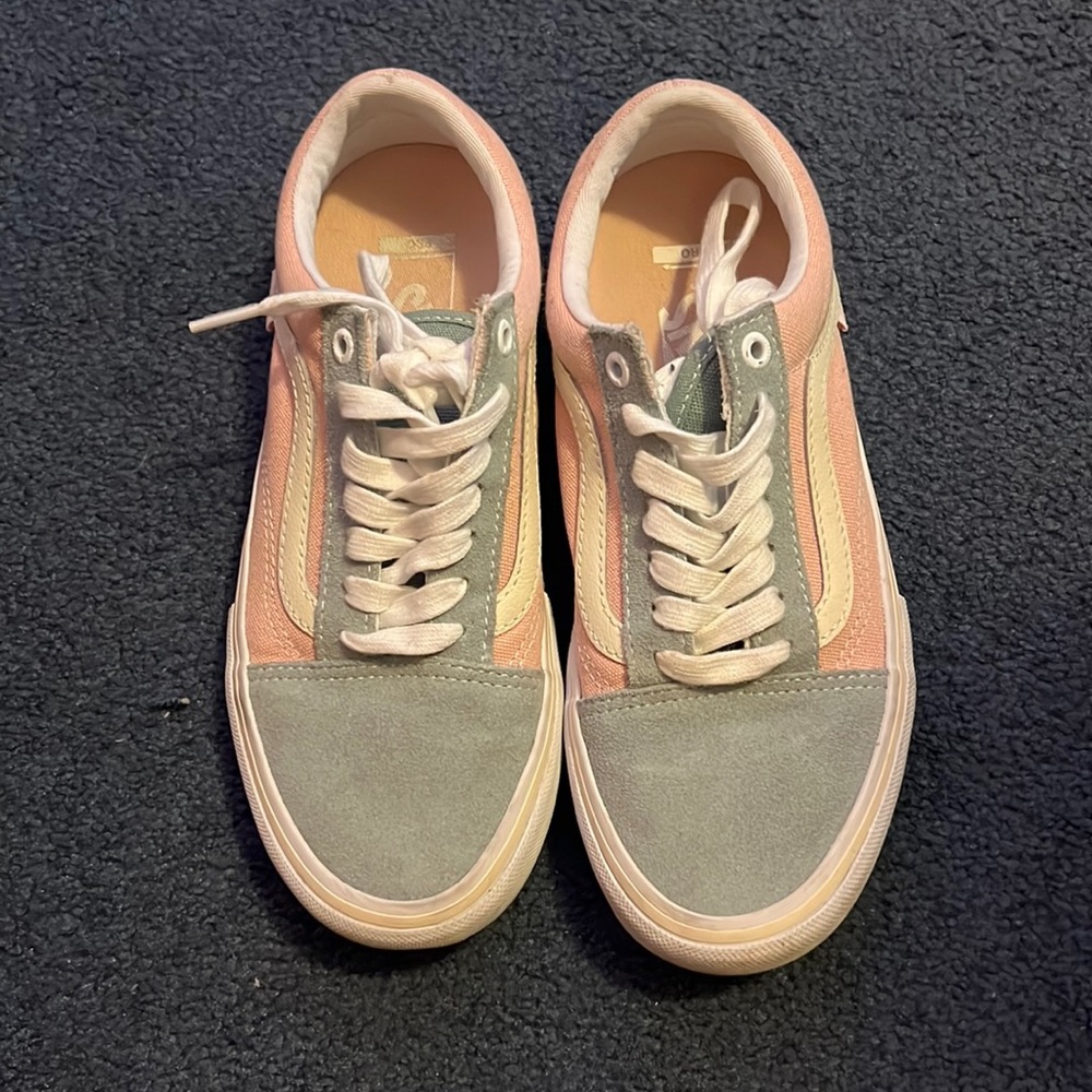 Used Vans Pro Skate Pink and Blue Old Skool Pro